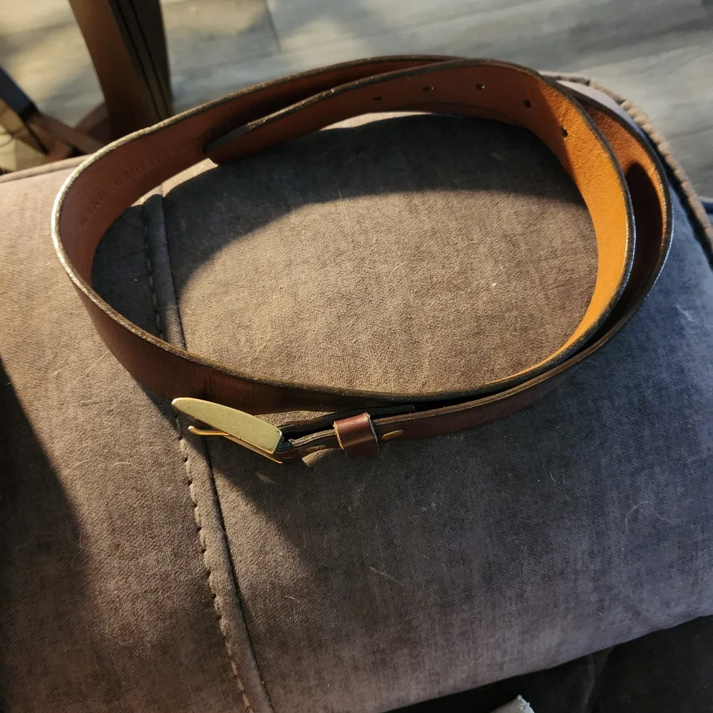 Brown Genuine Leather Belt - Picture 2 of 3